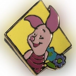 💥Vintage DISNEY Piglet WINNIE THE POOH 1" Trading Pin Retired #1137 Lapel